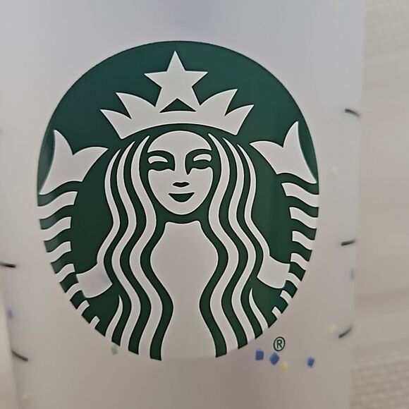 Starbucks Plastic Cold Beverage Cup  With Straw 24oz Clear - Picture 9 of 16